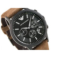  Shop Authentic Emporio Armani Chronograph Black Dial Brown Leather Strap Watch For Men - AR11078 - Luxxuri