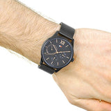  Shop Authentic Tommy Hilfiger Damon Quartz Black Dial Black Mesh Bracelet Watch for Men - 1791420 - Luxxuri