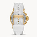 Michael Kors Dylan Chronograph White Dial White Rubber Strap Watch For Men - MK8937