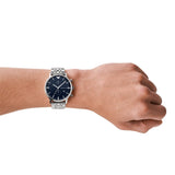 Shop Authentic Emporio Armani Gianni Chronograph Blue Dial Silver Steel Strap Watch For Men - AR1648 - Luxxuri