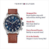  Shop Authentic Tommy Hilfiger Trent Quartz Blue Dial Brown Leather Strap Watch for Men - 1791066 - Luxxuri