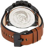  Shop Authentic Diesel Mega Chief Quartz Black Dial Two Tone Leather Strap Watch For Men - DZ4305 - Luxxuri
