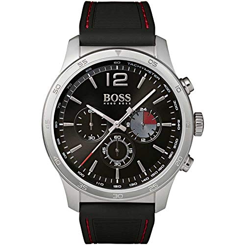  Shop Authentic Hugo Boss Professional Black Dial Black Silicone Strap Watch for Men - 1513525 - Luxxuri