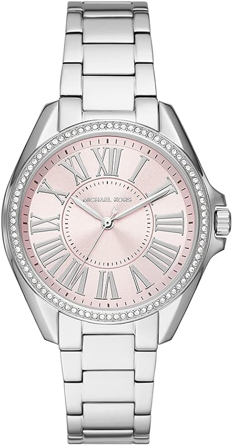  Shop Authentic Michael Kors Kacie Three Hand Pink Dial Silver Steel Strap Watch for Women - MK6929 - Luxxuri