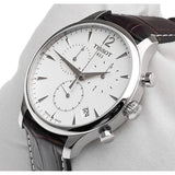  Shop Authentic Tissot T Classic Tradition Chronograph White Dial Brown Leather Strap Watch For Men - T063.617.16.037.00 - Luxxuri