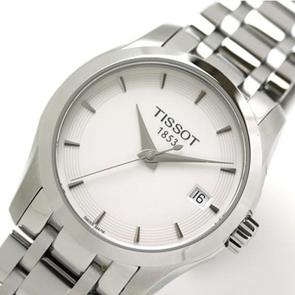  Shop Authentic Tissot T Trend Couturier White Dial Silver Steel Strap Watch For Women - T035.210.11.011.00 - Luxxuri