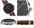  Shop Authentic Daniel Wellington Classic Petite Bristol Black Dial Brown Leather Strap Watch For Women - DW00100233 - Luxxuri