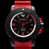  Shop Authentic Emporio Armani Sportivo Quartz Black Dial Red Rubber Strap Watch For Men - AR6101 - Luxxuri