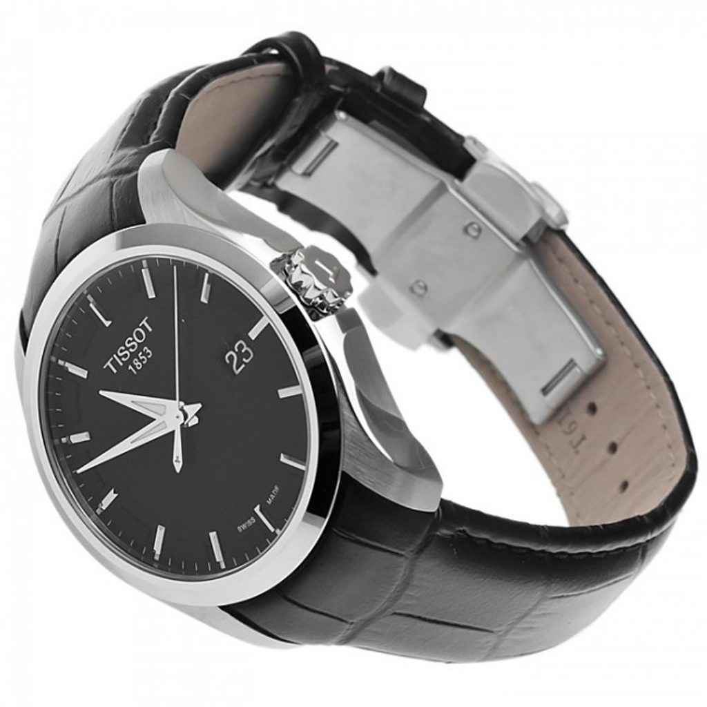  Shop Authentic Tissot T Trend Couturier Black Dial Black Leather Strap Watch For Women - T035.210.16.051.00 - Luxxuri