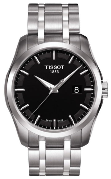  Shop Authentic Tissot T Trend Couturier Chronograph Black Dial Silver Steel Strap Watch For Men - T035.410.11.051.00 - Luxxuri