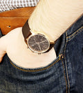  Shop Authentic Calvin Klein City Chronograph Grey Dial Brown Leather Strap Watch for Men - K2G276G3 - Luxxuri