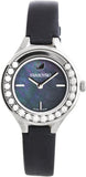  Shop Authentic Swarovski Lovely Crystals Mother of Pearl Black Dial Black Leather Strap Watch for Women - 5242898 - Luxxuri