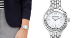  Shop Authentic Swarovski Lovely Crystals Mini White Dial Silver Steel Strap Watch for Women - 5242901 - Luxxuri