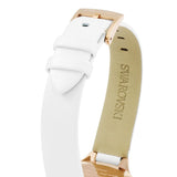  Shop Authentic Swarovski Lovely Crystals Mother of Pearl Dial White Leather Strap Watch for Women - 5242904 - Luxxuri