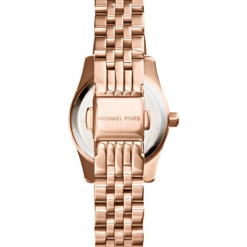  Shop Authentic Michael Kors Lexington Quartz Blue Dial Rose Gold Steel Strap Watch For Women - MK3272 - Luxxuri