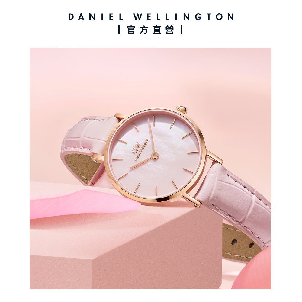  Shop Authentic Daniel Wellington Petite Rouge Pink Dial Pink Leather Strap Watch For Women - DW00100511 - Luxxuri