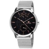 Shop Authentic Tommy Hilfiger Hunter Quartz Black Dial Silver Steel Strap Watch for Men - 1791610 - Luxxuri