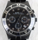  Shop Authentic Marc Jacobs Blade Chronograph Black Dial Black Steel Strap Watch for Women - MBM3083 - Luxxuri