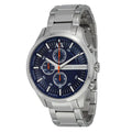  Shop Authentic Armani Exchange Hampton Chronograph Blue Dial Silver Steel Strap Watch For Men - AX2155 - Luxxuri