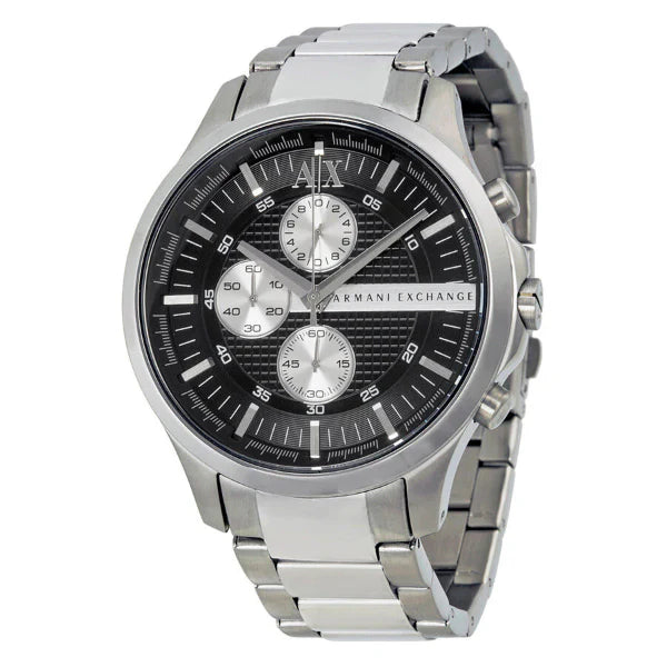 Shop Authentic Armani Exchange Hampton Chronograph Black Dial Silver Steel Strap Watch For Men - AX2152 - Luxxuri