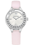  Shop Authentic Swarovski Lovely Crystals Silver Dial Pink Leather Strap Watch for Women - 5261493 - Luxxuri