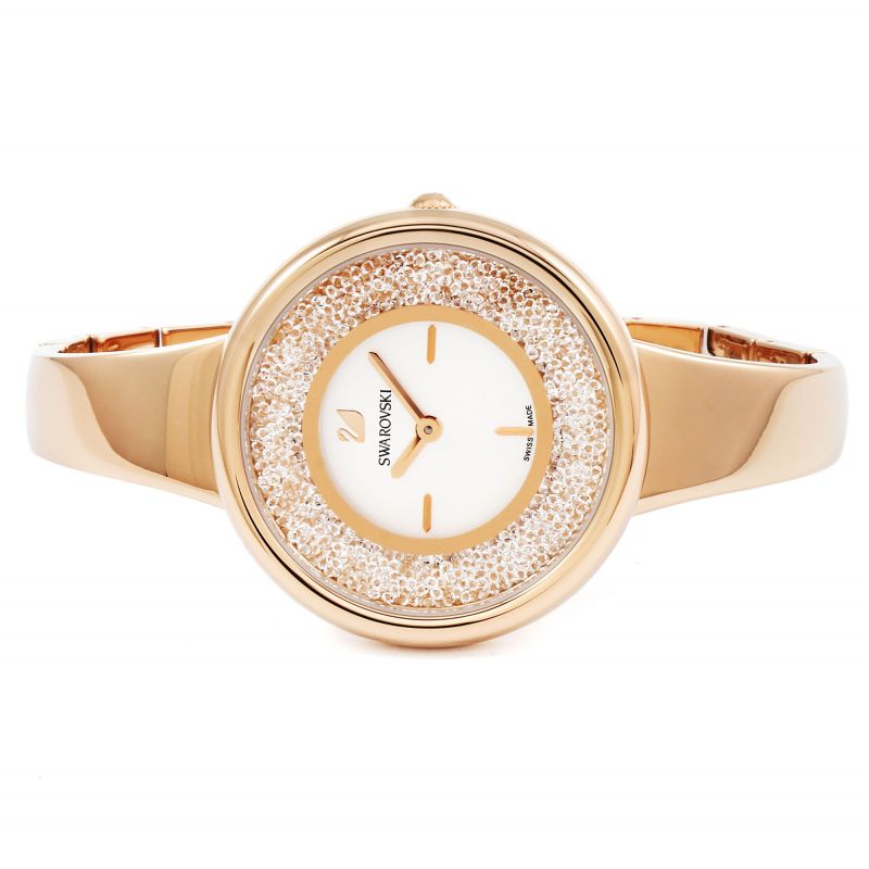  Shop Authentic Swarovski Crystalline Bracelet White Dial Rose Gold Steel Strap Watch for Women - 5269250 - Luxxuri