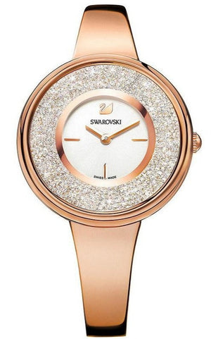  Shop Authentic Swarovski Crystalline Bracelet White Dial Rose Gold Steel Strap Watch for Women - 5269250 - Luxxuri