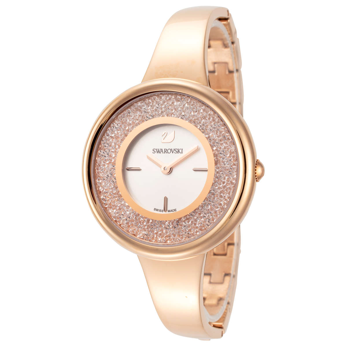  Shop Authentic Swarovski Crystalline Bracelet White Dial Rose Gold Steel Strap Watch for Women - 5269250 - Luxxuri