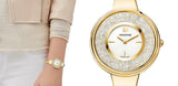  Shop Authentic Swarovski Crystalline Bracelet White Dial Gold Steel Strap Watch for Women - 5269253 - Luxxuri