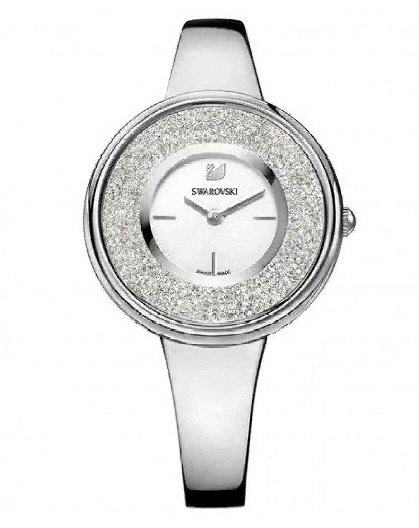  Shop Authentic Swarovski Crystalline Pure Silver Dial Silver Steel Strap Watch for Women - 5269256 - Luxxuri