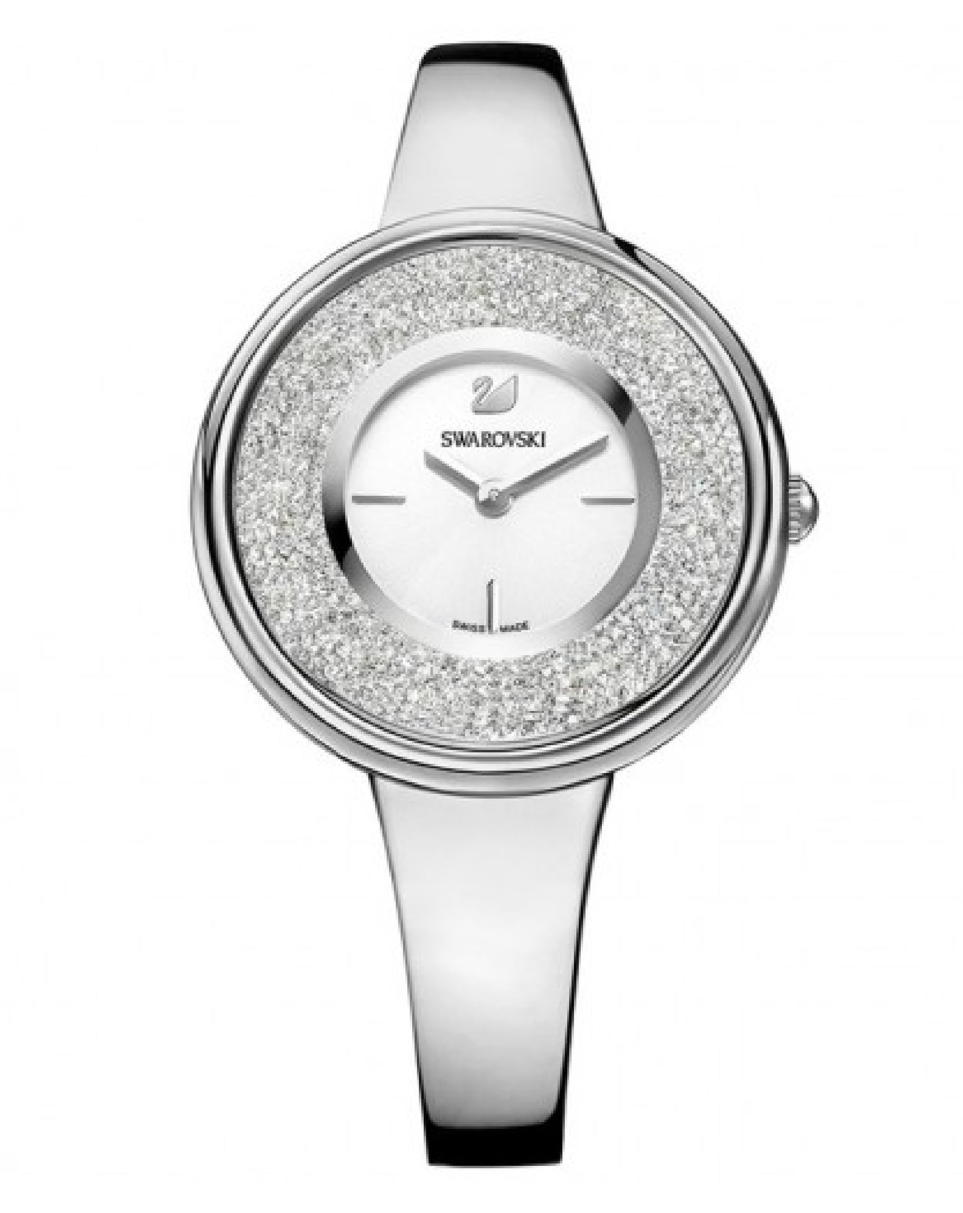  Shop Authentic Swarovski Crystalline Pure Silver Dial Silver Steel Strap Watch for Women - 5269256 - Luxxuri