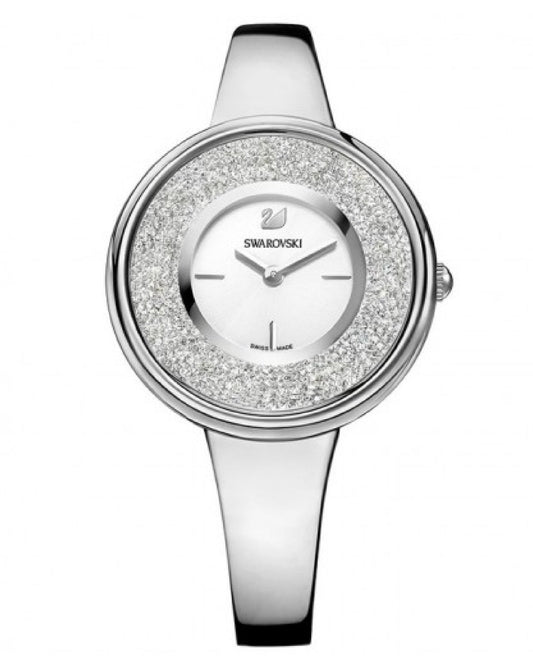  Shop Authentic Swarovski Crystalline Pure Silver Dial Silver Steel Strap Watch for Women - 5269256 - Luxxuri