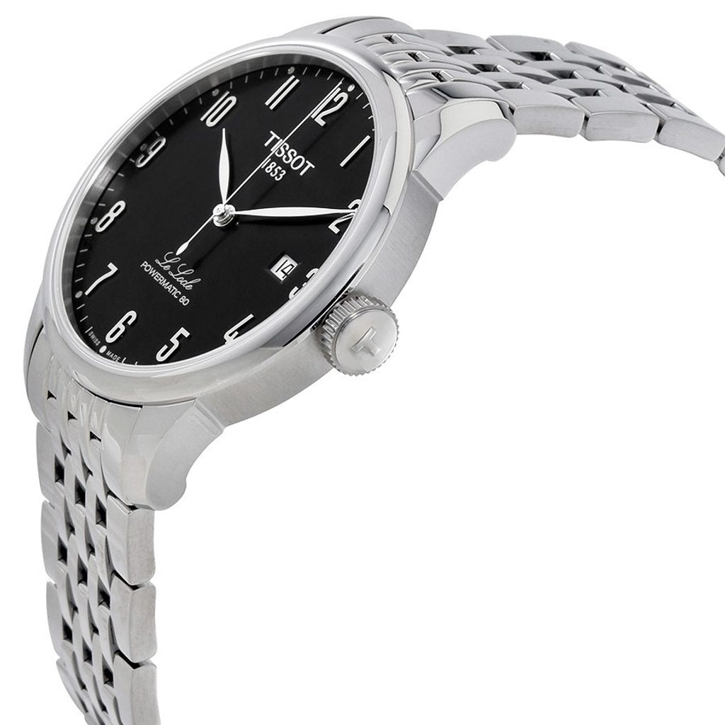  Shop Authentic Tissot Le Locle Powermatic 80 Black Dial Silver Steel Strap Watch For Men - T006.407.11.052.00 - Luxxuri