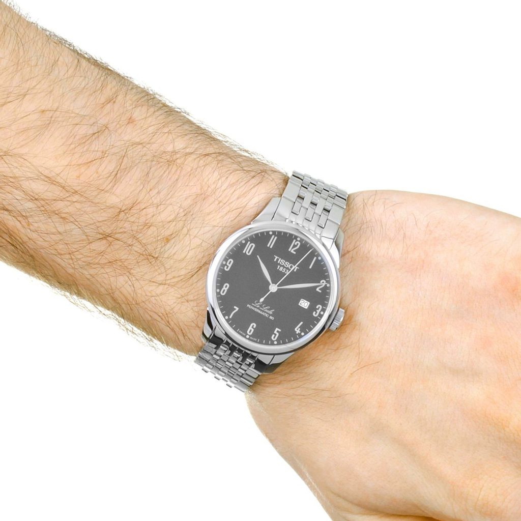  Shop Authentic Tissot Le Locle Powermatic 80 Black Dial Silver Steel Strap Watch For Men - T006.407.11.052.00 - Luxxuri