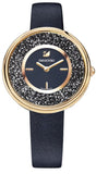  Shop Authentic Swarovski Crystalline Pure Black Dial Black Leather Strap Watch for Women - 5275043 - Luxxuri