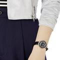  Shop Authentic Swarovski Crystalline Pure Black Dial Black Leather Strap Watch for Women - 5275043 - Luxxuri
