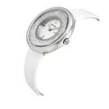  Shop Authentic Swarovski Crystalline Pure White Dial White Leather Strap Watch for Women - 5275046 - Luxxuri