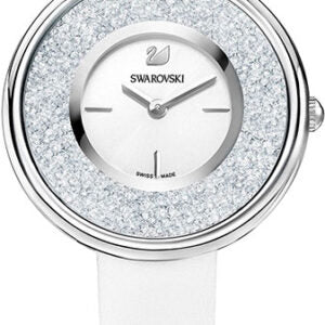  Shop Authentic Swarovski Crystalline Pure White Dial White Leather Strap Watch for Women - 5275046 - Luxxuri