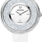  Shop Authentic Swarovski Crystalline Pure White Dial White Leather Strap Watch for Women - 5275046 - Luxxuri