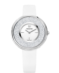  Shop Authentic Swarovski Crystalline Pure White Dial White Leather Strap Watch for Women - 5275046 - Luxxuri