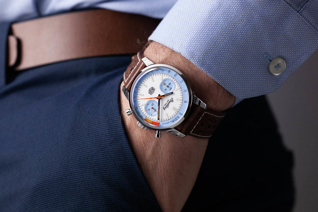  Shop Authentic Breitling Top Time Deus Limited Edition White Dial Brown Leather Strap Watch for Men - A233112A1A1X1 - Luxxuri