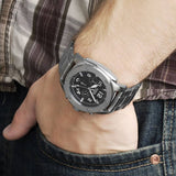  Shop Authentic Fossil Modern Machine Black Dial Silver Steel Strap Watch for Men - FS4926 - Luxxuri