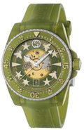  Shop Authentic Gucci Dive Automatic Green Dial Green Rubber Strap Unisex Watch - YA136345 - Luxxuri