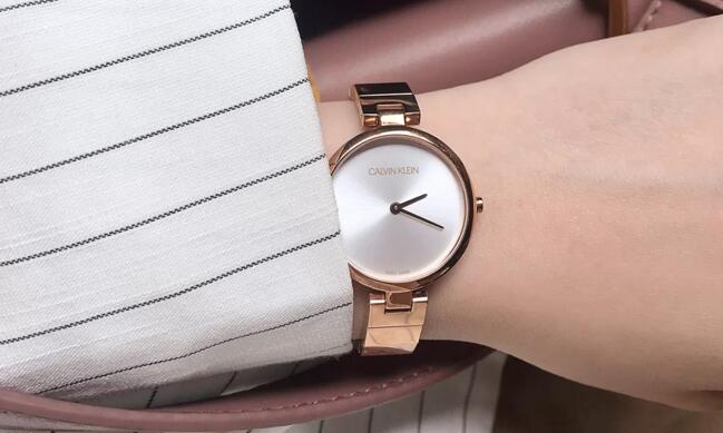  Shop Authentic Calvin Klein Authentic White Dial Rose Gold Steel Strap Watch for Women - K8G23646 - Luxxuri