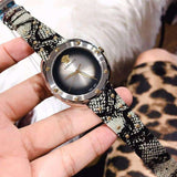  Shop Authentic Versace Shadov Quartz Silver Dial Snakeskin Green Leather Strap Watch for Women - VEBM00718 - Luxxuri