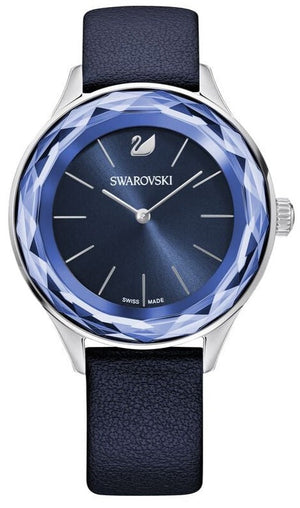  Shop Authentic Swarovski Octea Nova Blue Dial Blue Leather Strap Watch for Women - 5295349 - Luxxuri