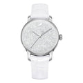  Shop Authentic Swarovski Crystalline Hours Silver Dial White Leather Strap Watch for Women - 5295383 - Luxxuri