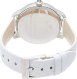  Shop Authentic Swarovski Crystalline Hours Silver Dial White Leather Strap Watch for Women - 5295383 - Luxxuri