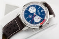  Shop Authentic Breitling Top Time B01 Shelby Cobra Blue Dial Brown Leather Strap Watch for Men - AB01763A1C1X1 - Luxxuri