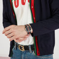 Shop Authentic Gucci G Timeless Quartz Black Dial Multicolored Black Leather Strap Watch For Men - YA1264079 - Luxxuri